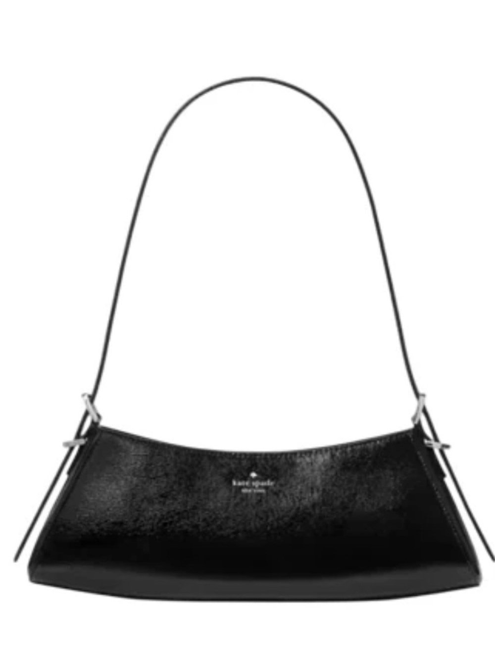 Kate Spade New York FRANKIE TEXTURED PATENT LEATHER SMALL EAST WEST SHOULDER BAG